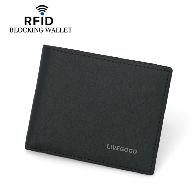 【LIVEGOGO】頭層牛皮+RFID防盜刷真皮短夾 - Image 3