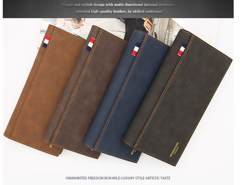 【LIVEGOGO】男士時尚磨砂皮,多卡位,長夾零錢包 - Image 2